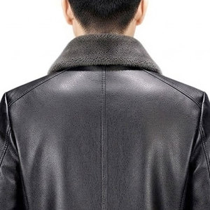 Chaqueta de cuero para hombre de alta calidad al mejor precio, chaquetas de manga larga para hombre, chaquetas de cuero genuino a la moda para hombre - Product Image 5