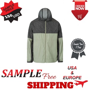 Chaqueta Cortavientos de Invierno para Hombre con Capucha y Cuello Alto, Transpirable, Ligera, con Cierre, Impermeable, para Exteriores, con Logotipo Personalizado en la Parte Delantera - Product Image 5
