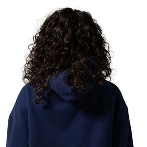 Sweat-shirt à capuche pour femme, bleu marine, manches longues, en molleton, décontracté, pour la salle de sport, vêtements de sport, doux et confortable - Product Image 5