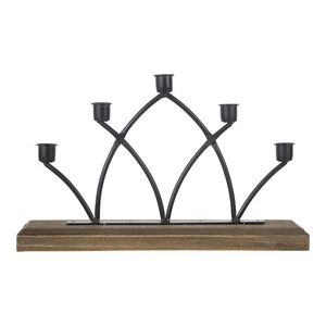 ARTISAN LIVING CREATION SS-5151 Candelabro de Hierro Negro de 3 Brazos, Estilo Vintage con Grabado, Hecho a Mano, Resistente al Calor, Portavelas de Metal - Product Image 2