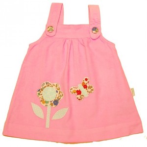 Bébé rose fille vêtements brodés papillon et fleurs sans manches styliste robes très été coton enfants Mini décontracté robe - Product Image 2