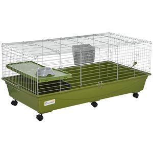 Gabbia per Animali di Taglia Media da 47 Pollici per Cincillà, Porcellini d'India, Furetti con Piattaforma, Rampa, Ciotola per Cibo, Bottiglia d'Acqua e Ruote - Gabbia per Piccoli Animali - Product Image 1