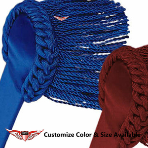 Epaulettes Tácticas Elegantes de Alta Calidad en Satén Azul y Borgoña, Estilo Napoleón Francés, Hechas a Mano - Product Image 2