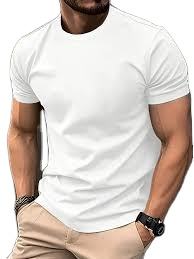 T-shirt à manches courtes col rond en coton T-shirt uni de haute qualité T-shirt décontracté ample pour homme - Product Image 4