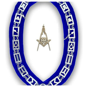 Chaîne de collier de régalia maçonnique, collier à badge en velours brodé, épingle de sûreté en laiton, accessoire de vêtement pour cérémonie de haute loge - Product Image 1