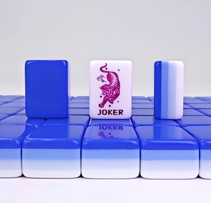 Jeu de <span class=keywords><strong>Mahjong</strong></span> en Acrylique Bleu de Haute Qualité, Portable et Pliable, Style Moderne, pour le Divertissement à Domicile (<span class=keywords><strong>Mahjong</strong></span> Américain) - Product Image 5
