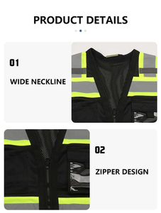 Gilet d'hiver décontracté pour homme, réfléchissant et respirant, avec fermeture éclair et col en V, rembourrage 100 % polyester - Product Image 5
