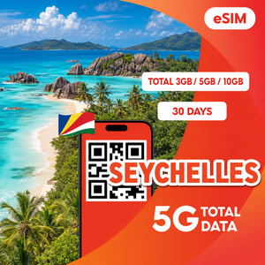 eSIM Seychelles 3 Go 5 Go 10 Go Données illimitées 30 jours 4G 5G Internet de voyage Livraison instantanée par code QR - Product Image 1