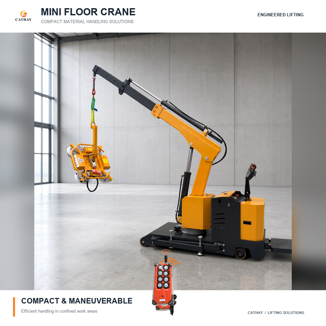cUL Listed 700-2000kg Mobile Floor Crane Telescopic Boom Crane for Industrial Equipment Handling