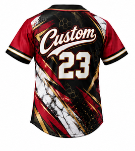 Camiseta de Béisbol Suave Sublimada con Botones, Uniforme Deportivo Ligero y Transpirable para Hombre y Mujer, Ropa de Equipo al por Mayor para Entrenamiento - Product Image 3