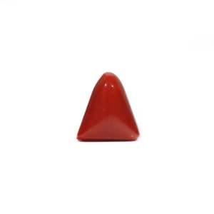 Natural Red Coral Triangle Cut Loose Gemstone 8.75 Carat for Fine Jewelry - Product Image 1