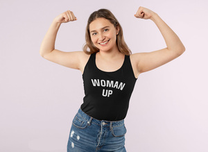 Débardeur respirant en tissu tissé avec logo frontal pour femme, couleur unie, polyester/coton - Product Image 2