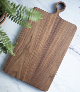 Planche à découper en bois écologique faite à la main, en bois de neem massif, bords durables, écoresponsable - Product Image 1