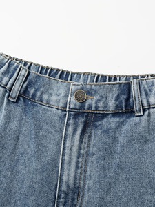 Shorts en jean pour homme, décontractés, en coton, confortables, coupe classique, pantalon d'été avec cinq poches, tissu respirant tissé - Product Image 3