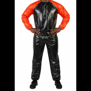 High Quality <b>Sauna</b> Suit OEM Polyester PVC Fabric Comfortable Sweat Suit Gym Workout Weight Loss Wear Supplier Manufacturer - Product Image 1