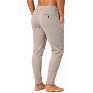 Wholesale Waffle Knit Trousers for Men <b>Slim</b> Fit Casual <b>Jogger</b> Pants Elastic Waist Drawstring Custom Sportswear Bottoms Mens Pant - Product Image 3