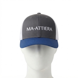 Gorra Trucker Azul Carbón para Hombre, Malla Blanca en la Parte Trasera, Cierre a Presión, Gorra de Béisbol con Logotipo Bordado Personalizado, Ajustable - Product Image 3