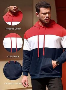 Pulls à capuche pour hommes en polyester et coton molletonné, impression numérique, logo brodé personnalisé, chauds pour l'hiver, avec poches, style décontracté urbain - Product Image 4