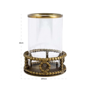 Support de bougie en métal Twilight Edit, base texturée, 35 cm de haut, résistant à la chaleur, décoration d'intérieur - Product Image 3