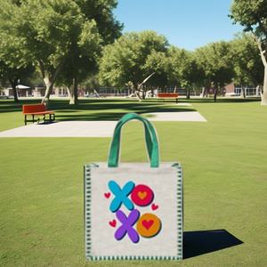 Sac à provisions fourre-tout en jute teint imprimé personnalisé écologique avec motif de lettres à poignée automatique-pour un transport manuel et un tarif compétitif - Product Image 1