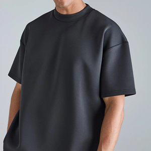 เสื้อยืดฮิปฮอปสตรีทแวร์ผู้ชายทรงโอเวอร์ไซส์ ผ้าฝ้าย 100% หนา 220gsm เป็นมิตรกับสิ่งแวดล้อม ระบายอากาศได้ดี ทรงไหล่ตก ไซส์พลัส - Product Image 6