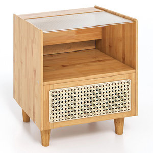 โต๊ะข้างเตียงทำจากไม้เนื้อแข็งขนาด17นิ้ว - Product Image 1