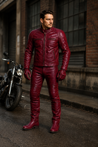 Combinaison de moto en cuir véritable Lazib Sports pour homme, veste et pantalon de motard de rue, fabricant OEM personnalisé - Product Image 4