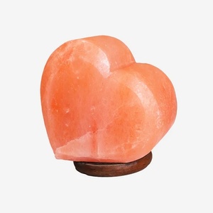 Wholesale Himalayan Pink Salt Lamp Heart Shape USB <b>Compact</b> <b>Desk</b> Ambient Lighting - Product Image 1