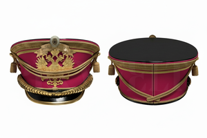 Elegant Gold Trim Peak <b>Cap</b> 3D Embroidered Detail Decorative Formal <b>Hat</b> for Ceremonial Events and Costume Accessories OEM <b>Caps</b> - Product Image 6