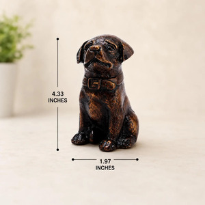 SHUBHAM Handmade Brass <b>Dog</b> <b>Figurine</b> Polished Animal Sculpture Brown Casting Metal Table Decor Home Office Gift Collectible - Product Image 4