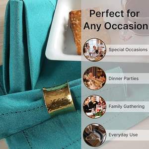 Servilletas de Algodón para Cena de 18 x 18 Pulgadas, Suaves, Absorbentes y Cómodas - Ideales para Eventos y Uso Regular - Azul Cielo - Product Image 4