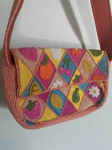 Pink Whimsical Animal Handmade Beaded <b>Purse</b> - Product Image 3
