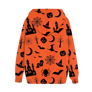 Sweat à capuche personnalisé pour Halloween avec imprimé effrayant, motif fantôme, citrouille, château, vêtements décontractés pour tous les jours, accessoires streetwear - Product Image 3