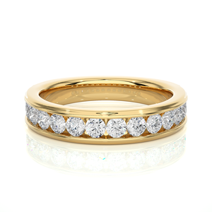 Anillo de Diamantes Naturales al por Mayor de 0.92CT, Oro de 18K, Corte Redondo, 14 Piezas de Diamantes, Anillo de Diamantes de Lujo Personalizado - Product Image 1