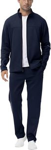 Men's <b>Tracksuit</b> Customize Logo 2 Piece Running Sports For Men Full Zip Athletic Jackets and Pants Outfits - Product Image 3