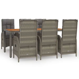 Ensemble de salle à manger de jardin gris foncé - Product Image 2