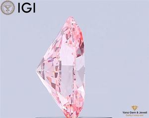 Diamant de laboratoire CVD de couleur rose vif fantaisie, clarté VS1, forme ovale, 1,00 CARAT, certifié IGI, pour une bague chef-d'œuvre signature - Product Image 6