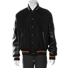 Chaqueta Universitaria Varsity de Lana para Hombre con Bordado Chenille Personalizado al por Mayor, con Mangas de Cuero - Product Image 3