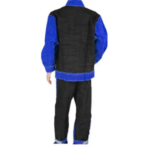 Veste de sécurité en cuir de vachette pleine fleur, résistante, certifiée CE, protection ignifuge niveau D, protection des mains et des bras - Product Image 3