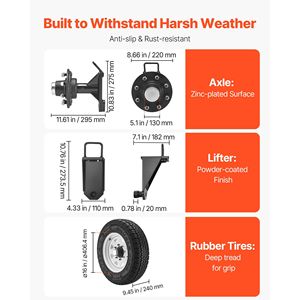 Kit di Ruote Pneumatiche a 8 Bulloni per Container da 20 e 40 Piedi - Accessori Resistenti con Cinghia a Cricchetto - Product Image 2