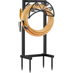 Heavy Duty 160 FT Garden Hose Holder with 4 Spikes 2 <b>Tool</b> <b>Hooks</b> Freestanding Design Water Hose Reel and <b>Tool</b> Holder - Product Image 1