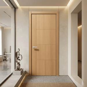 Puerta Interior de Madera MDF Moderna, Hermosa y Duradera, con Acabado de 40 mm de Grosor, Resistente al Agua y a las Termitas, para Habitaciones de Hotel - Product Image 1
