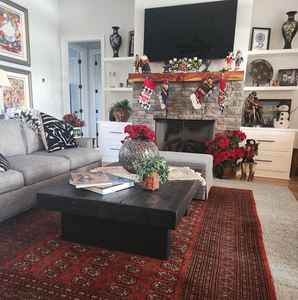 Mesa de Centro de Madera Sólida de Lujo 2026, Acabado en Negro Intenso, Superficie de Madera Gruesa, Base Resistente y Duradera para Sala de Estar - Product Image 1