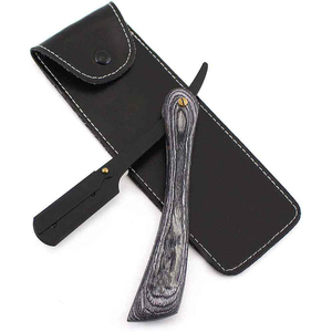 Custom Stainless Steel Handle Straight Shaving Razor <b>Men</b> Professional Barber Cut Throat Set Leather Case Protective High Quality - Product Image 1