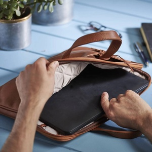 Maletín de Lona Encerada y Cuero Vintage Impermeable de Estilo Clásico Premium, Bolsa Grande para Portátil de Cuero, Bolsos de Hombro de Cuero - Product Image 2
