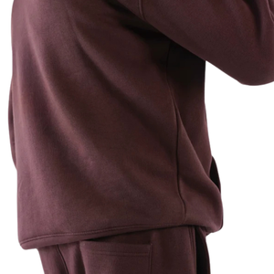 Sweat-shirt à capuche personnalisé marron foncé pour femme, en molleton épais, avec cordon de serrage, style streetwear, vente en gros - Product Image 5