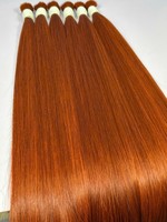 AZURA HAIR Extensions de Cheveux Naturels Humains du Vietnam Double Drawn 100% Remy Cheveux en Vrac Tissage Double à la Machine Cheveux Longs