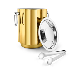 Classic stainless steel beverage <b>bucket</b> for chilled beer and soda, durable party tub available at wholesale prices. - Product Image 4
