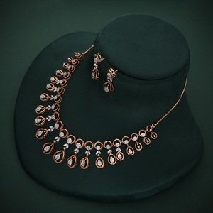 Ensemble de collier de mariage unisexe en or massif 18 carats avec diamants naturels taille brillant rond, bijoux tendance, cadeau de luxe - Product Image 1