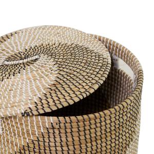 Cesta de Almacenamiento Decorativa y Funcional Hecha a Mano con Hierba Marina, Dos Tonos, Venta al por Mayor, Ecológica, Hecha en Vietnam - Product Image 5
